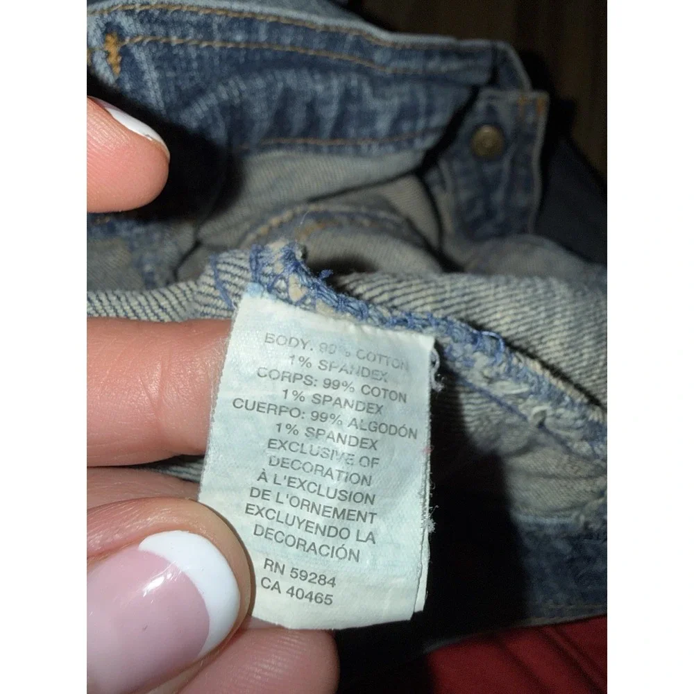 VTG The Children's Place TCP Denim Jeweled Girl's‎ Jean Jacket Sz 5/6 Beaded